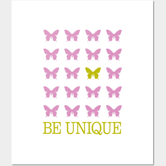 Be Unique Butterfly Wall Art by oddmatter